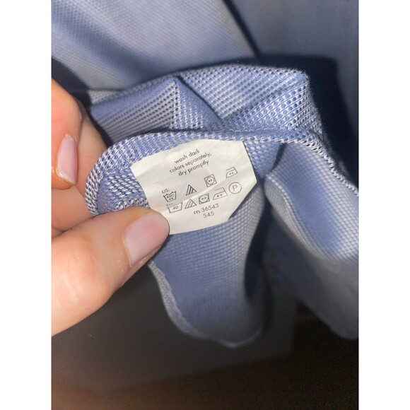 Men's Button Down Dress Shirt Calvin Klein Slim Fit Infinite Non Iron 17.5 34/35 - Picture 9 of 12